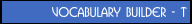 Vocabulary Builder - T